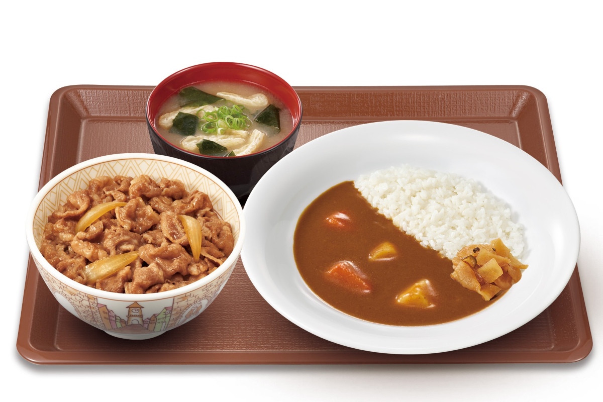 元祖Wセット（牛丼並盛＋カレーミニ＋みそ汁）