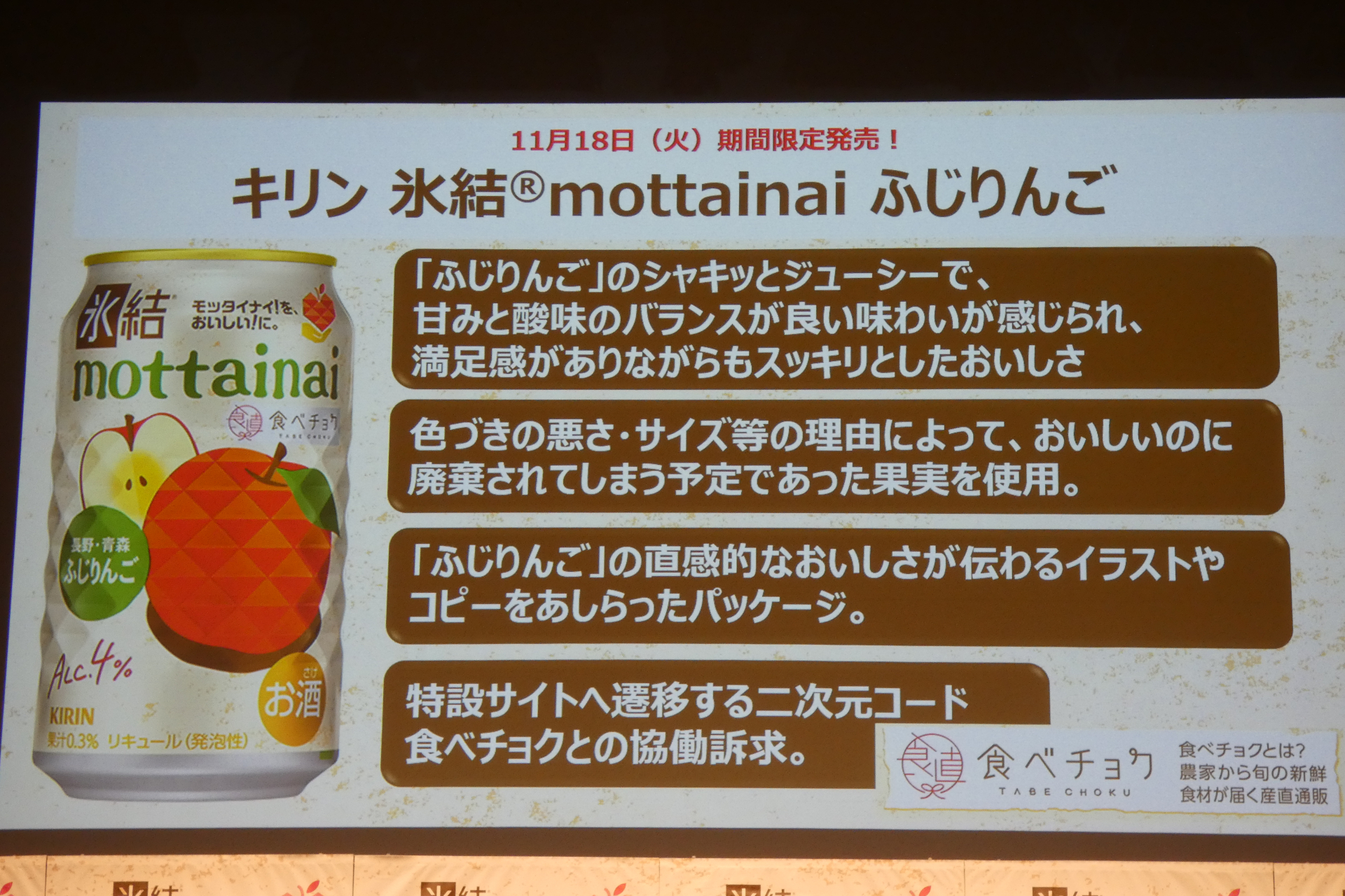 キリン 氷結 mottainai ふじりんご