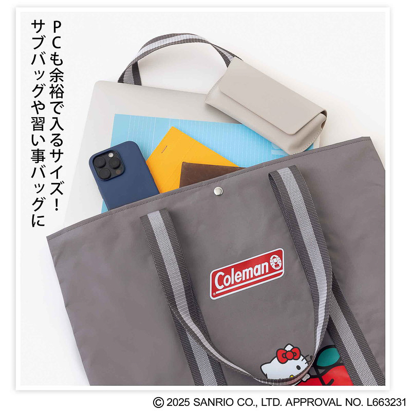「コールマン」と「ハローキティ」コラボデザインの大容量トートバッグ