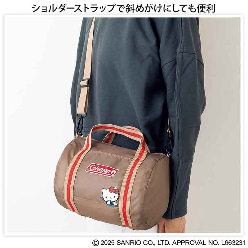 「コールマン」と「ハローキティ」コラボデザインのボストン型ポシェット