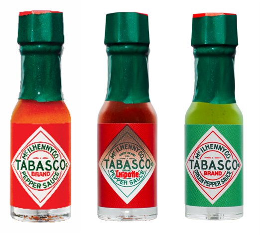 「TABASCOミニボトル3種セット」