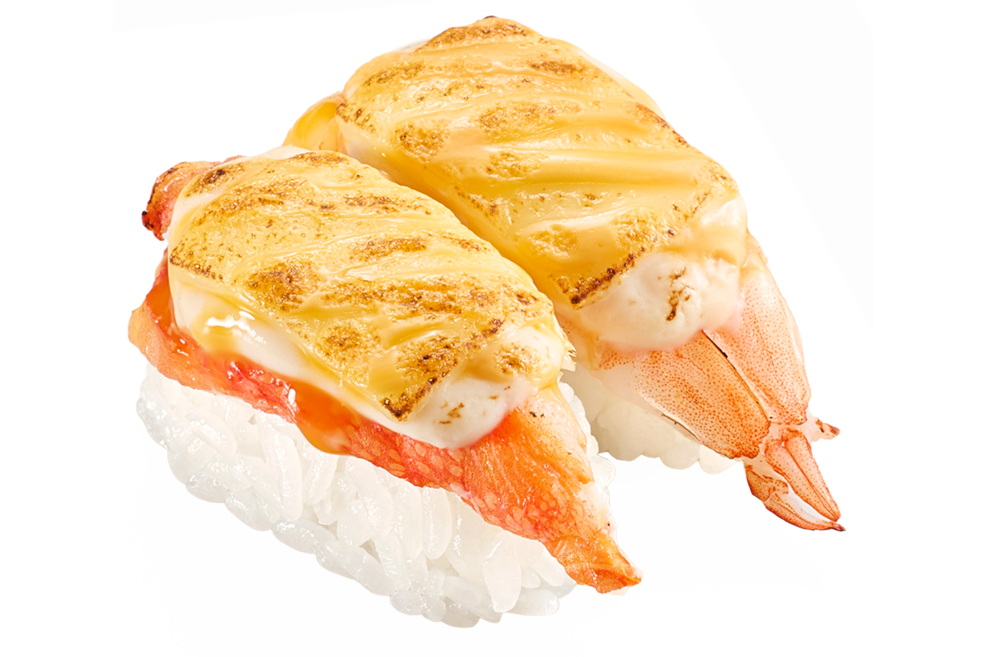 「カニとエビのグラタン風炙り食べ比べ」（250円～）