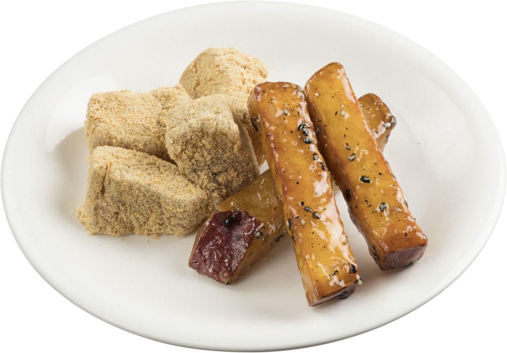 「わらび餅と大学芋のどっちも盛り」（230円～）