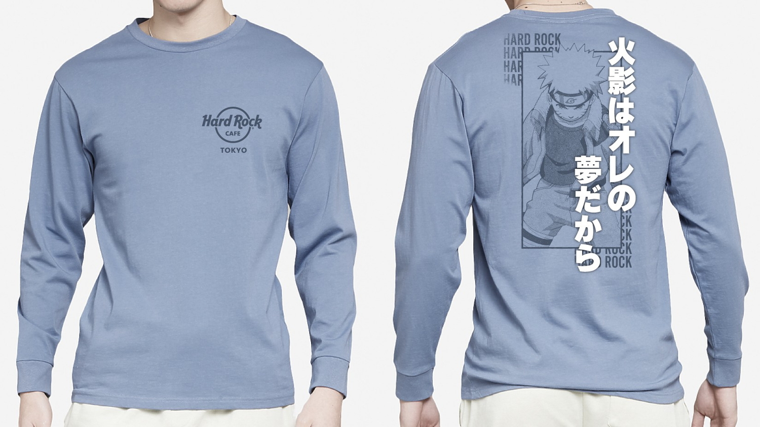 TV アニメ「NARUTO」×HRC Unisex Long Sleeve Tee Blue（8910円）
