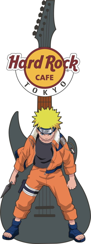 ハードロックカフェ「NARUTO-ナルト-」とコラボしたTシャツ/ピンバッジ