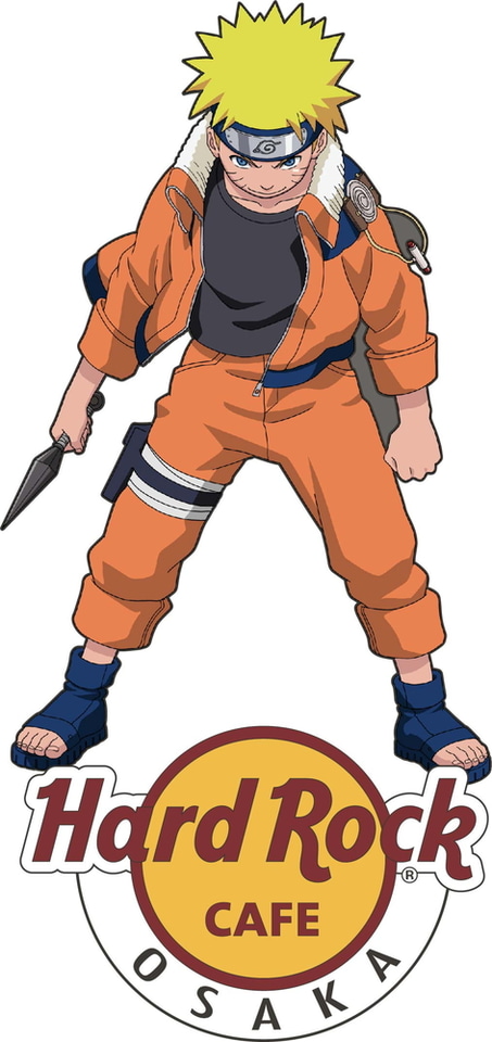 ハードロックカフェ「NARUTO-ナルト-」とコラボしたTシャツ/ピンバッジ