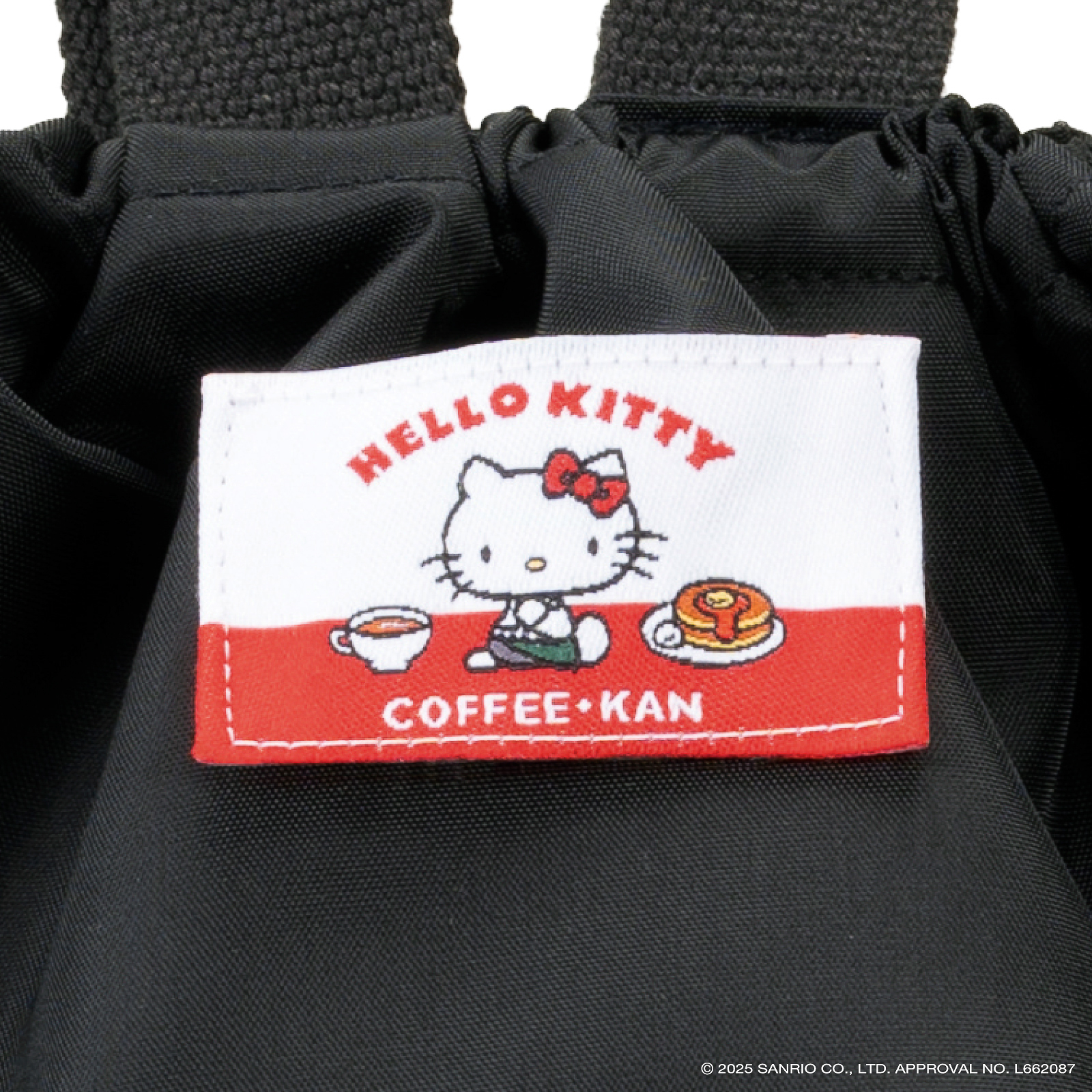 ボア巾着バッグ（ブラック）