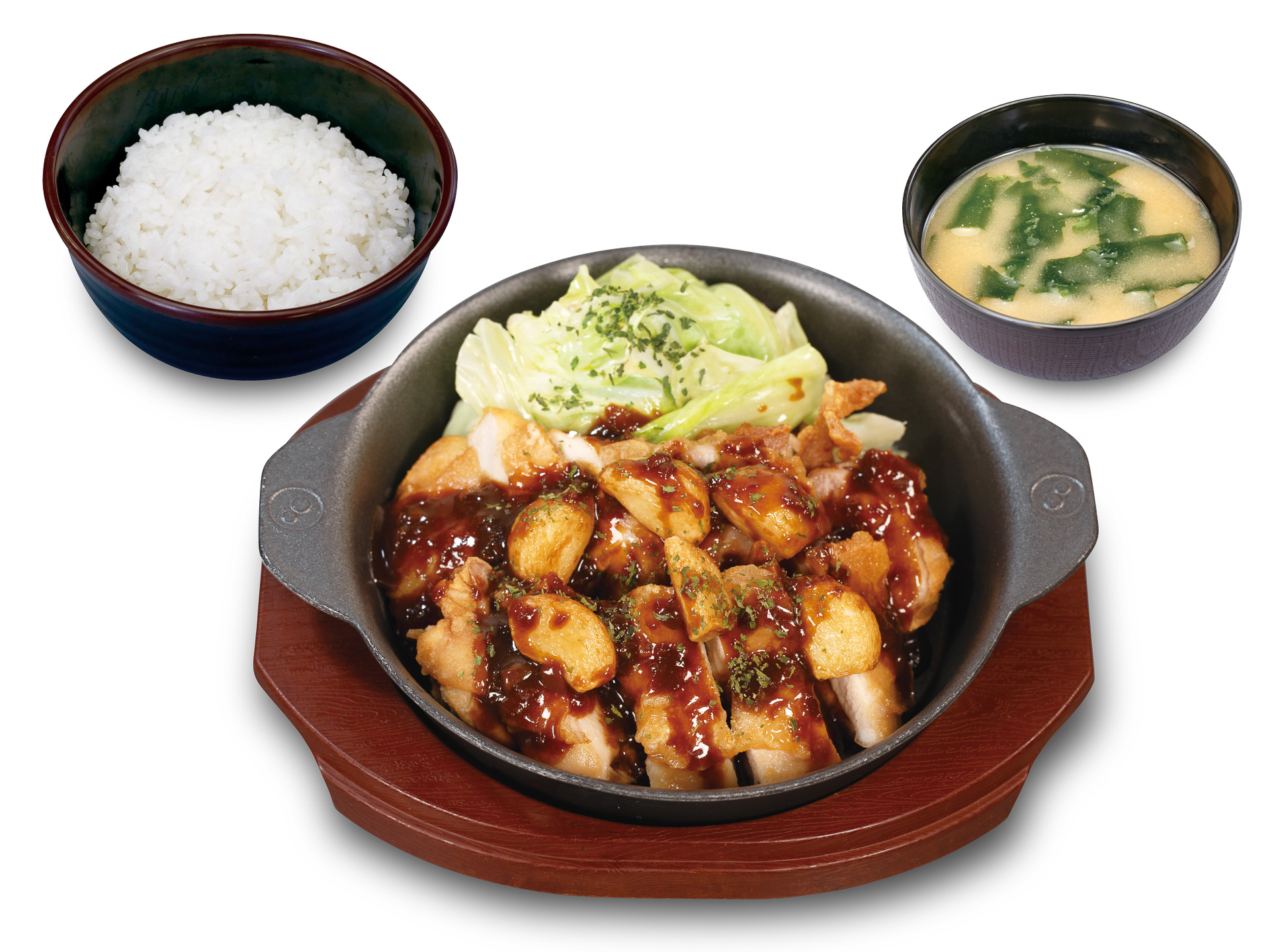 「にんにく醤油の“揚げる”鶏テキ定食」（1050円）