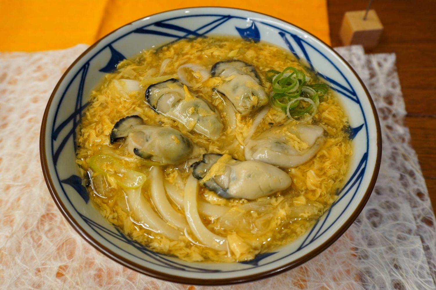 牡蠣たまあんかけうどん