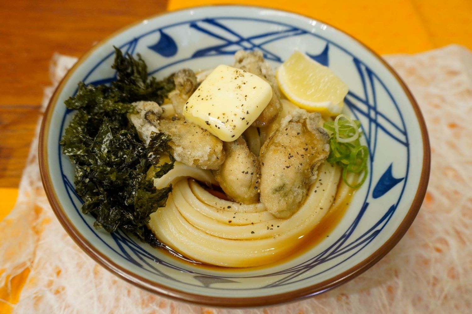 牡蠣バターぶっかけうどん