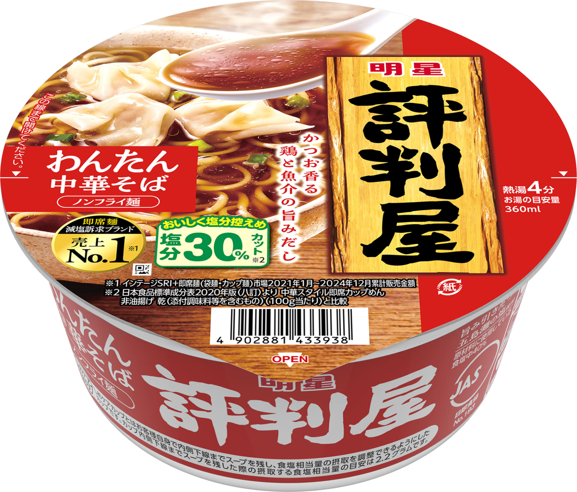 明星食品「明星 評判屋 わんたん中華そば」