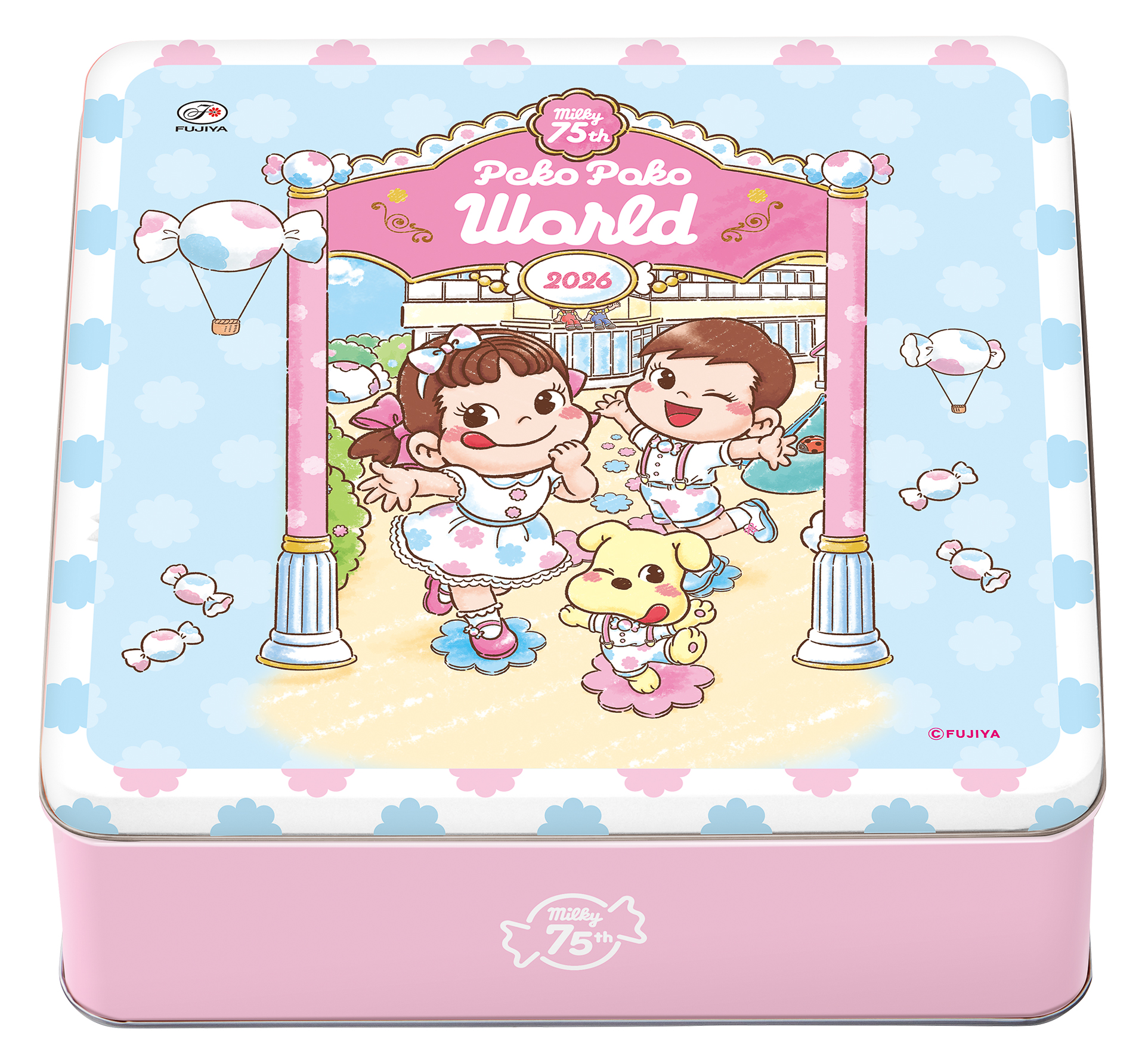 「ペコちゃんおたのしみ缶」（3300円・12月26日発売）