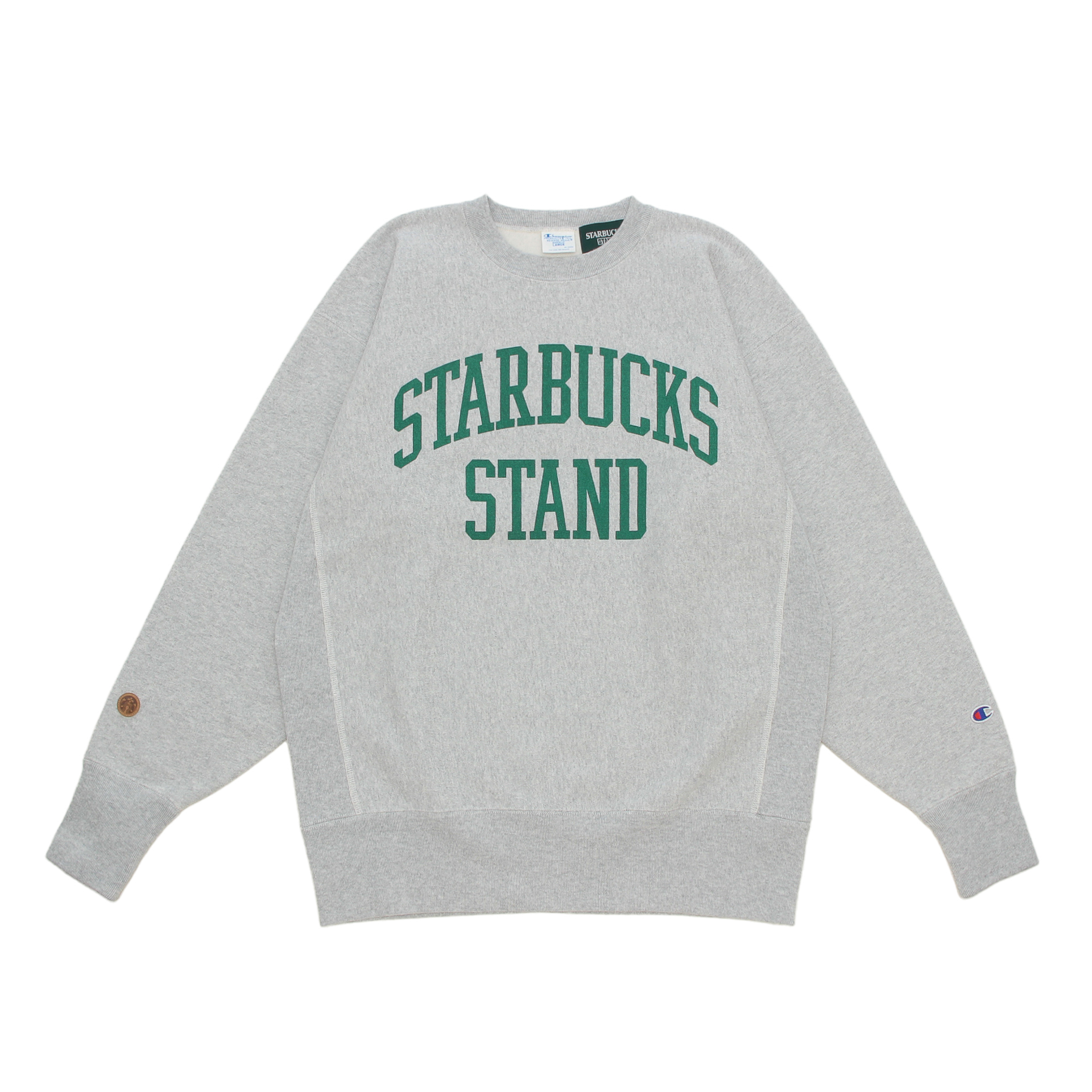 STARBUCKS STAND by BEAMS Champion リバースウィーブ スウェット（グレー）