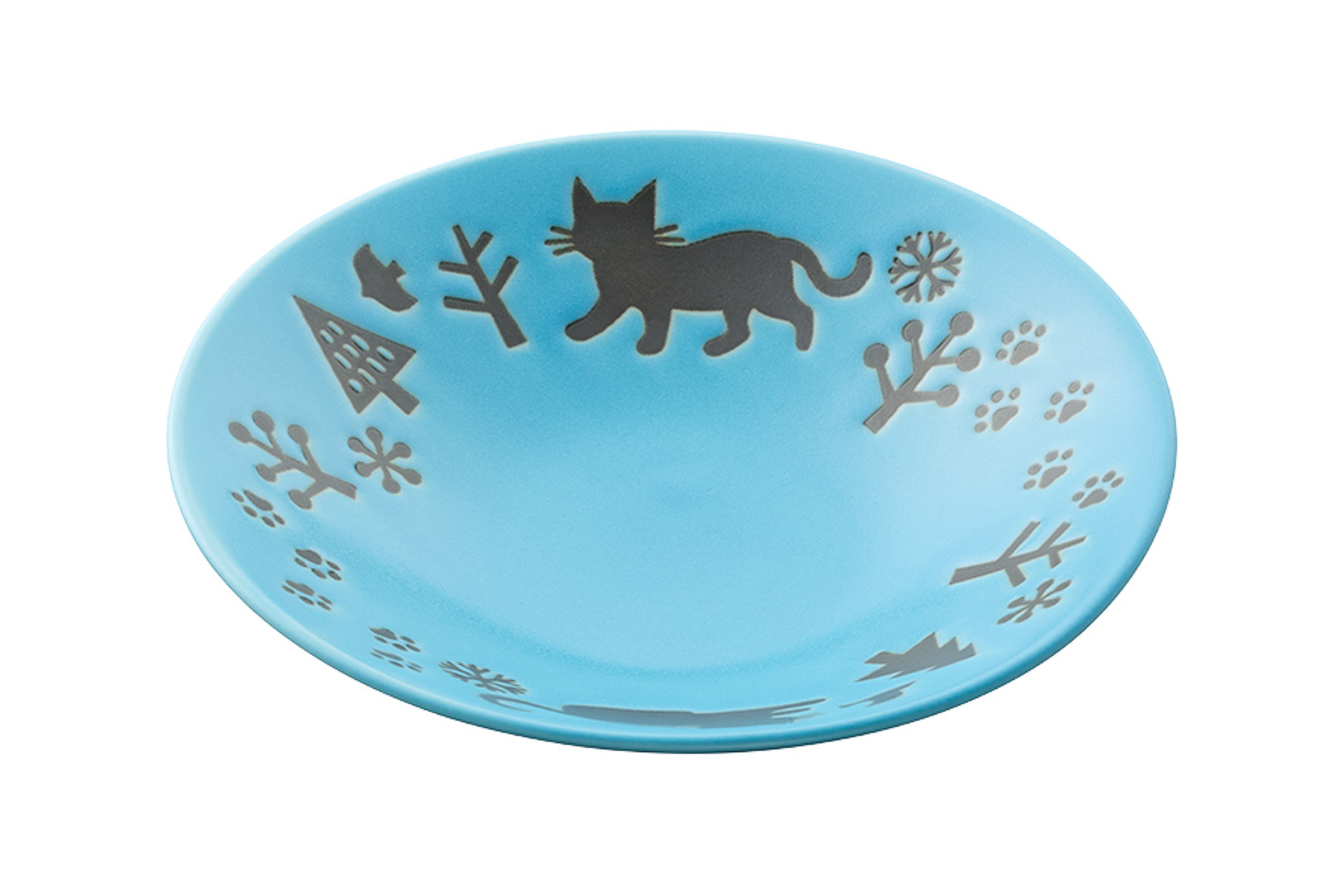 美濃焼 黒ねこ小皿