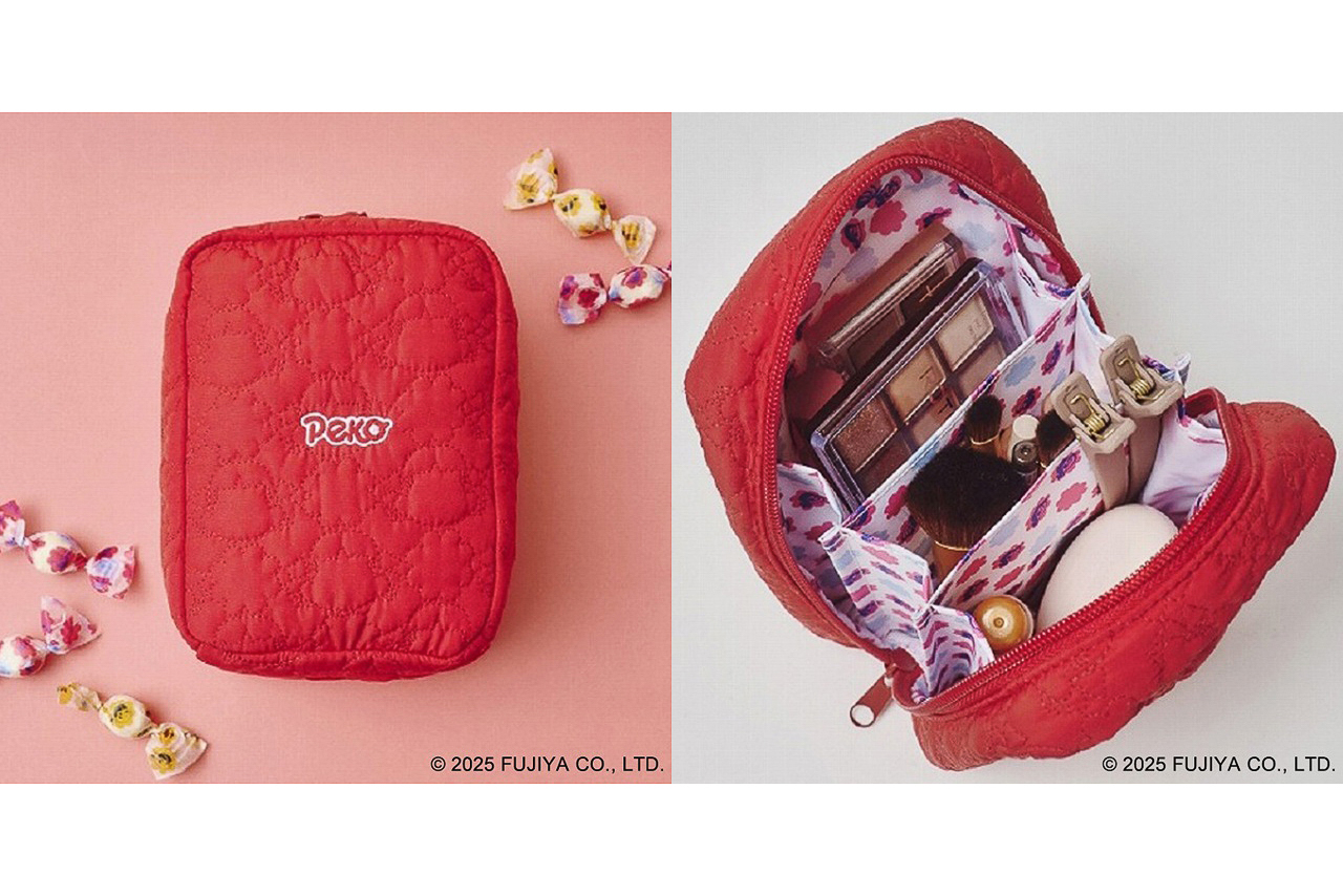 「ペコちゃん 75th Anniversary SPECIAL BOOK」（宝島社）の付録の「ふわふわキルティングポーチ」