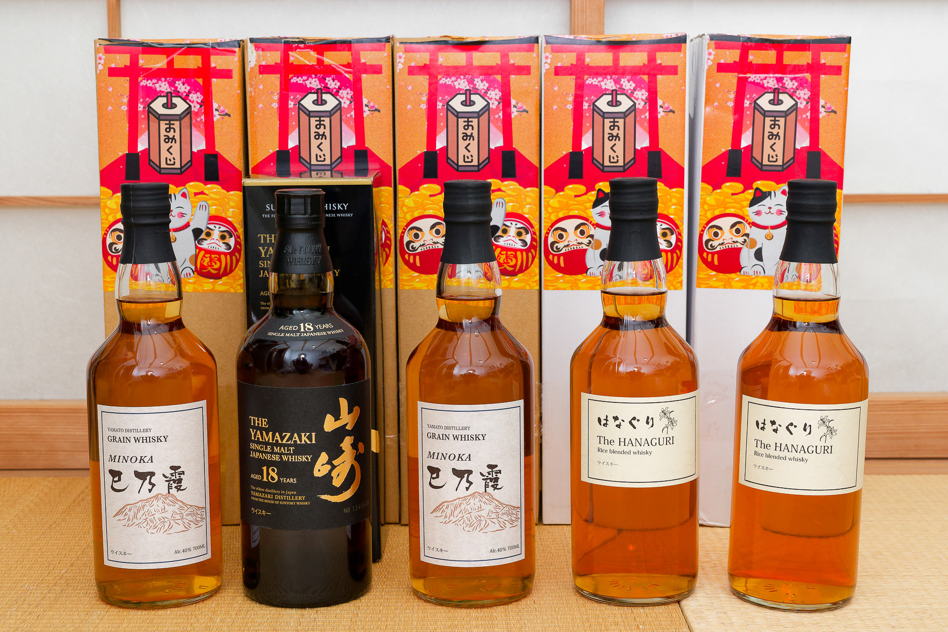 今回届いた5本のウイスキーたち