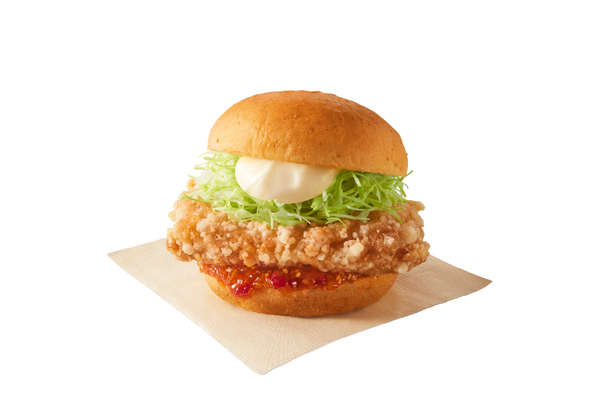 ケンタの鶏竜田バーガー ピリ辛しょうが