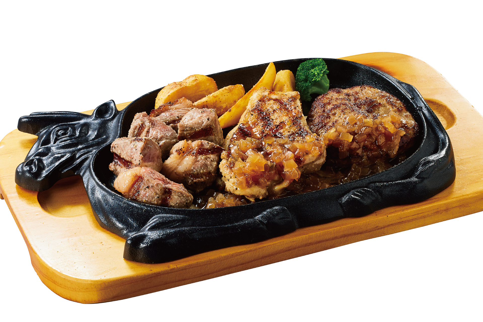 ビッグボーイ/ヴィクトリアステーション「アンガスカットサーロインのトリプルグリル プレミアムセット付」（200g 3839円）