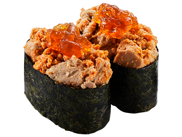 「あん肝軍艦 ポン酢ジュレのせ」（160円～）