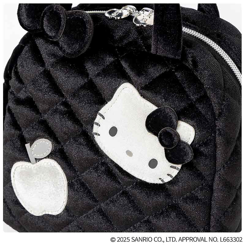 HELLO KITTY × BRILMY 中身が見えて時短がかなう ズボラに優しいコスメポーチ BOOK VELOUR BLACK ver. SPECIAL PACKAGE