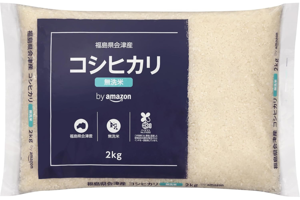 by Amazon 会津産 無洗米 コシヒカリ 2kg