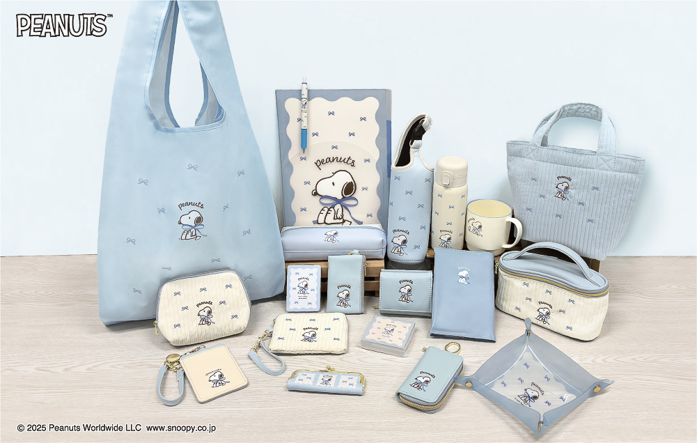 ブルーリボンを結んだスヌーピーの「Ribbon mood」シリーズ