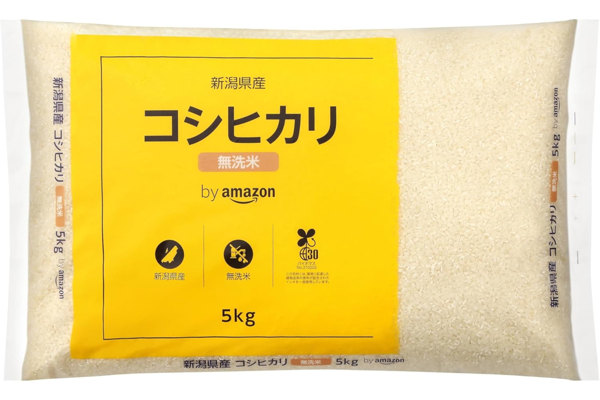 by Amazon 新潟県産 無洗米 コシヒカリ 5kg