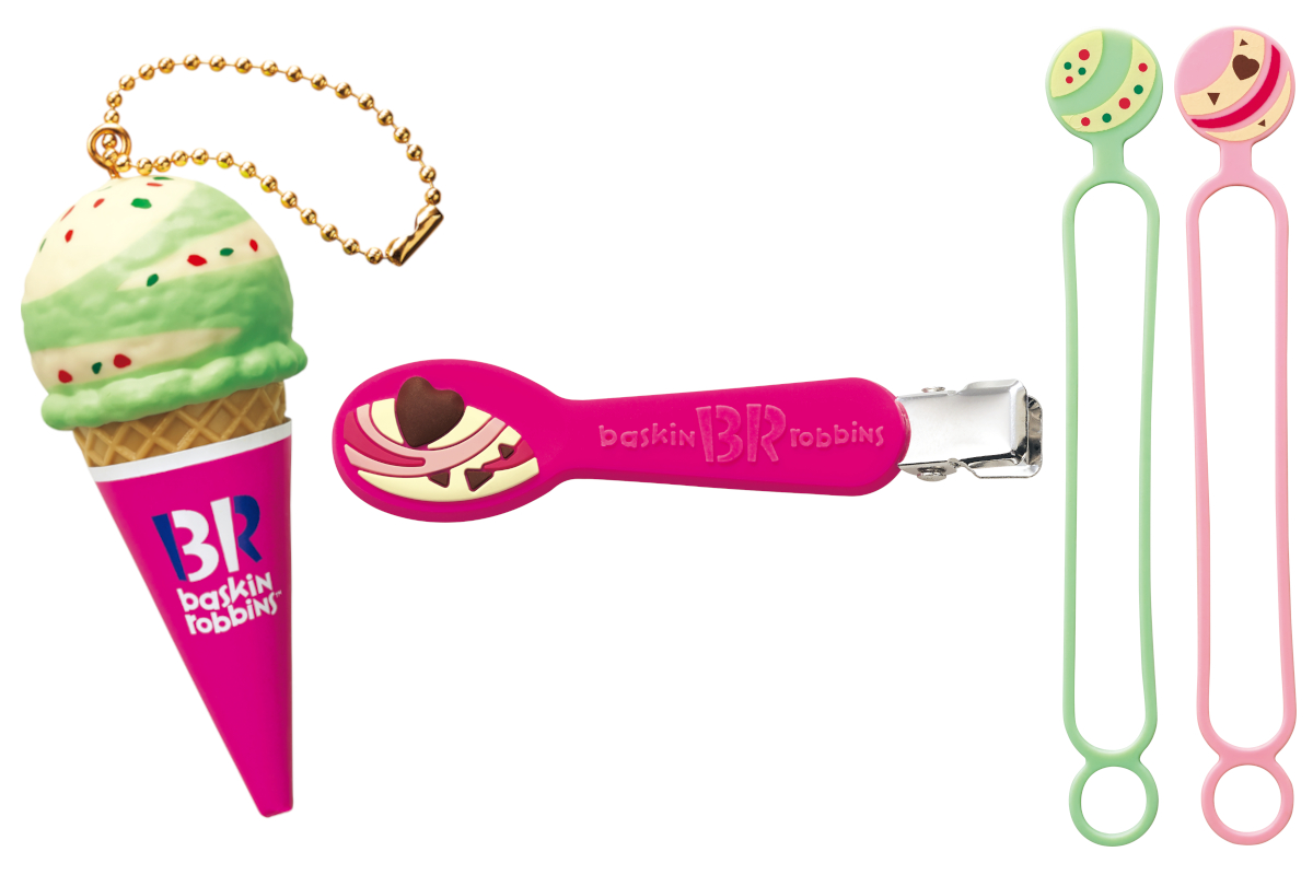 コーン型キーホルダー・ラバーヘアクリップ・マルチシリコーンバンド