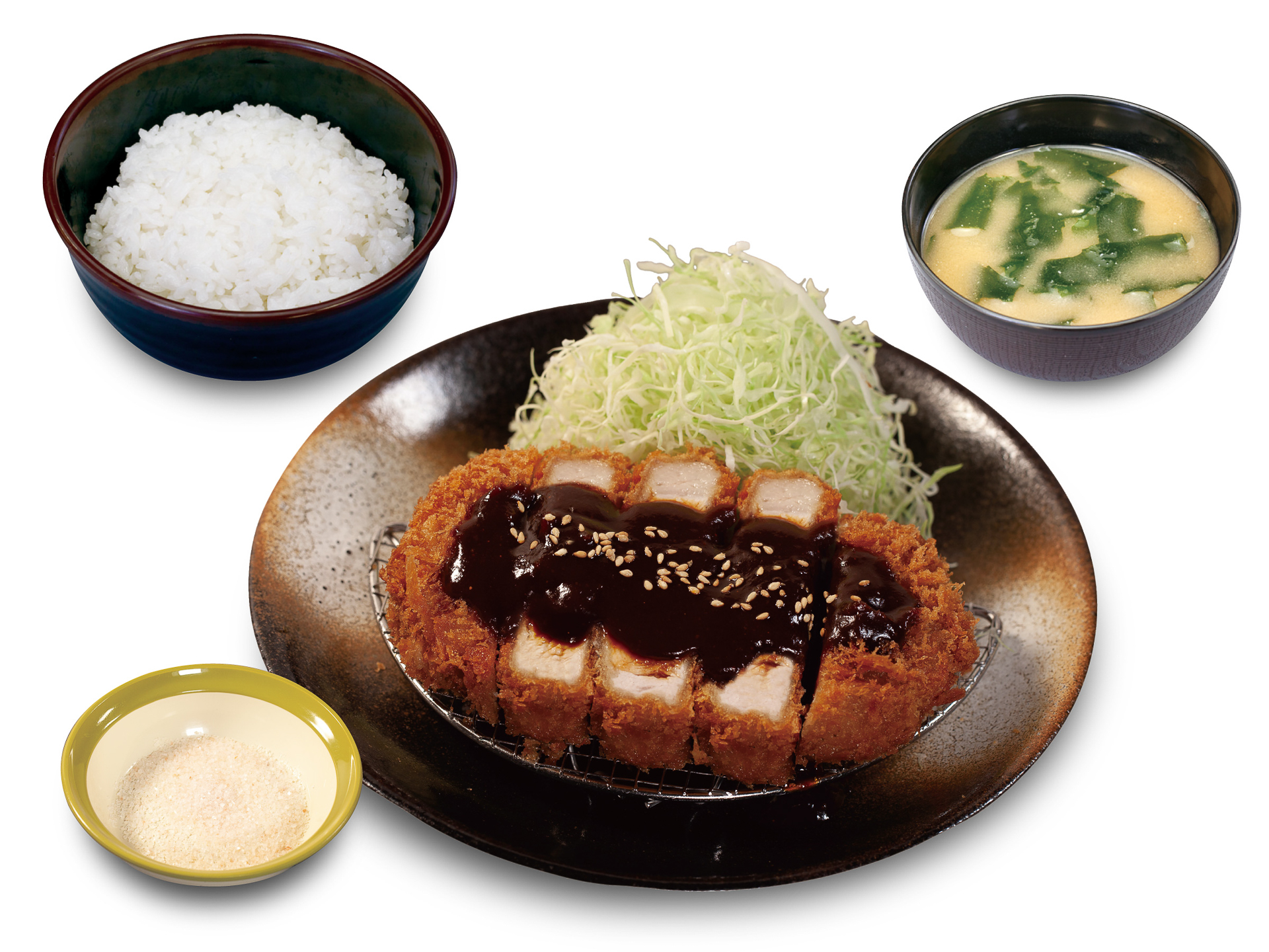 「国産雪国育ち味噌厚切りロースかつ定食」（1190円）