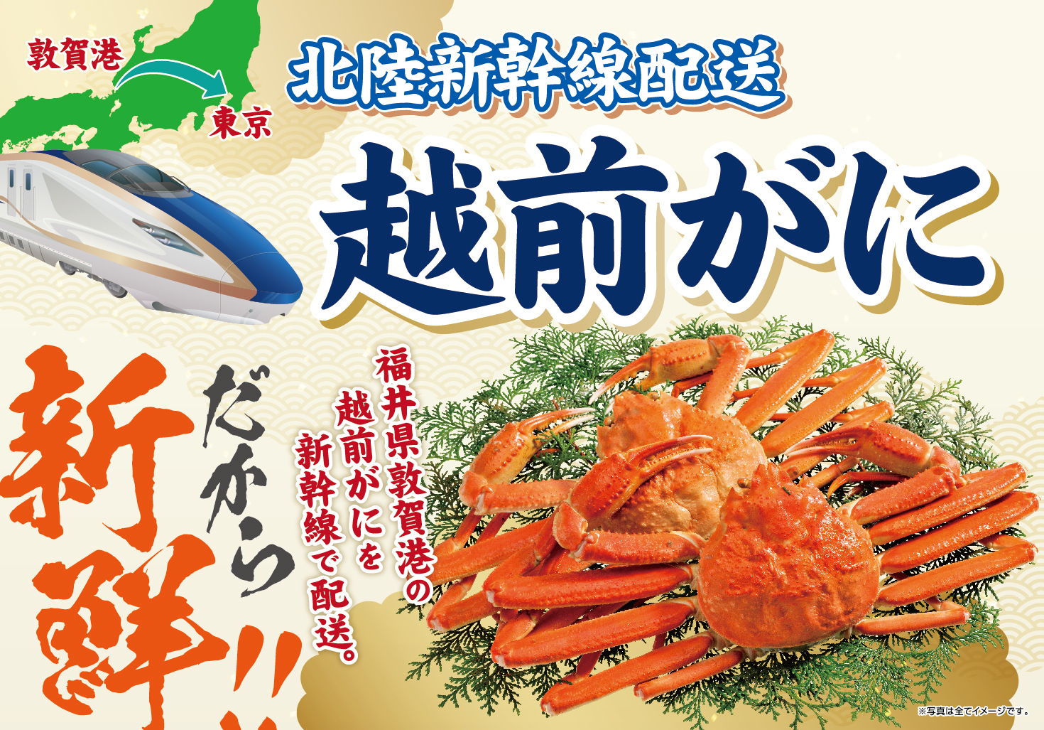 「越前がに」を北陸新幹線で配送