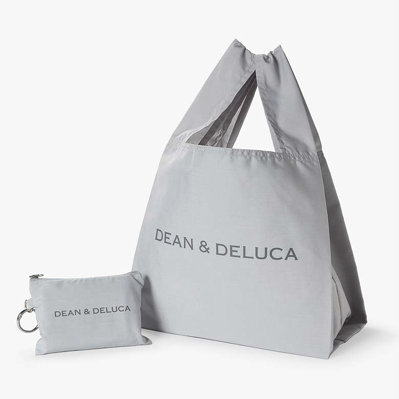 値下げしました、ANTEPRIMA グレー エコバッグ ポーチ付き DEAN & DELUCA、料理やケーキを入れやすいマチが広いエコバッグと収納