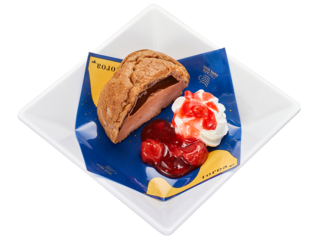 toroa監修「チョコカスタードアイスシュー＆ストロベリーホイップ」（330円）