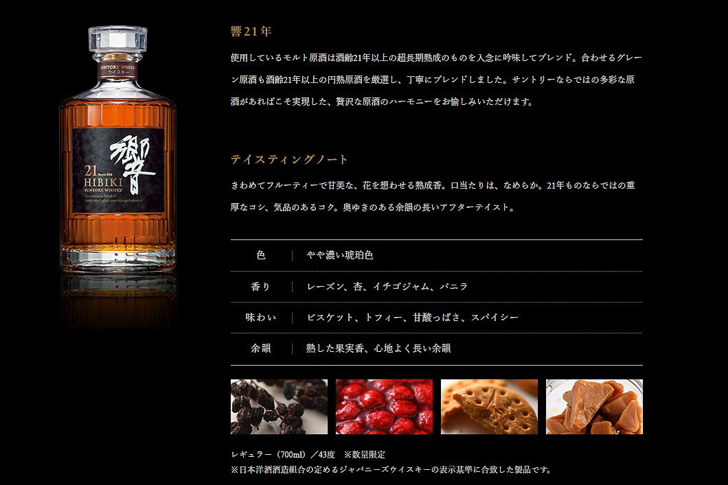 響21年のテイスティングノート