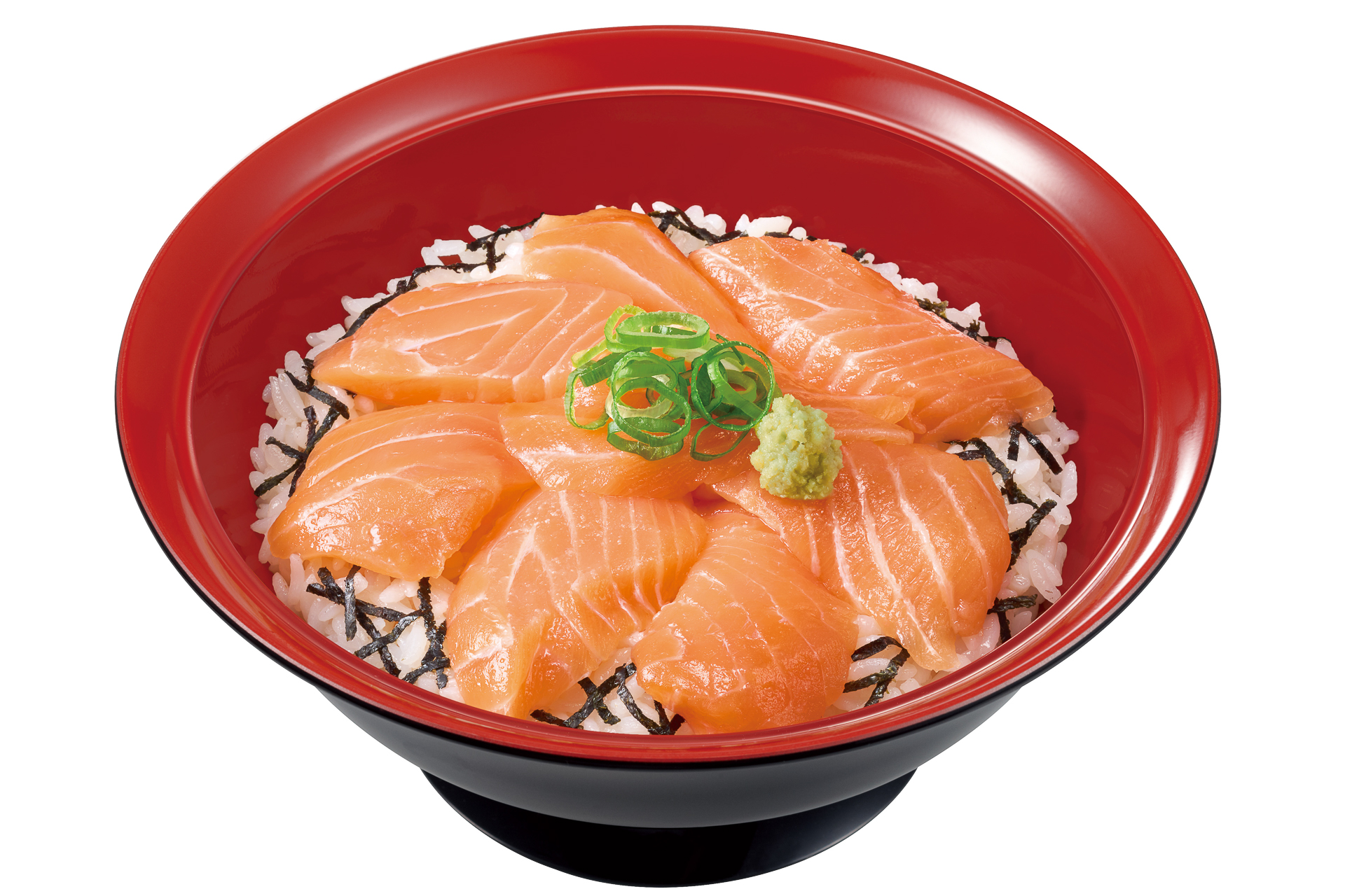 すき家「サーモン丼」（並盛 950円、ごはん大盛 1000円、特盛 1590円）