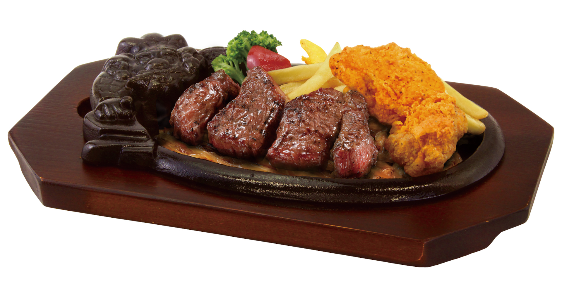 「炭焼き黒毛アンガスロースカットステーキ＆ビリチキ」（2673円）