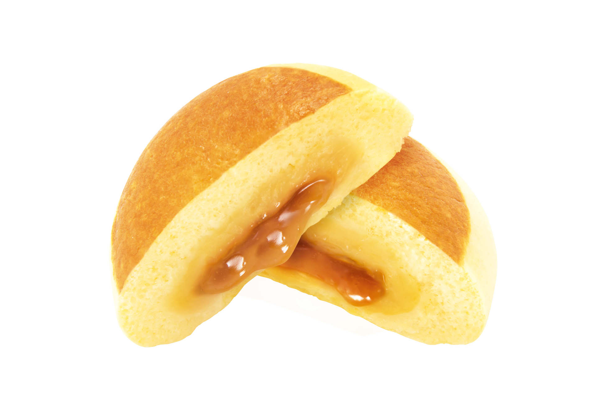 バター風味のフィリングとケーキシロップの2層構造