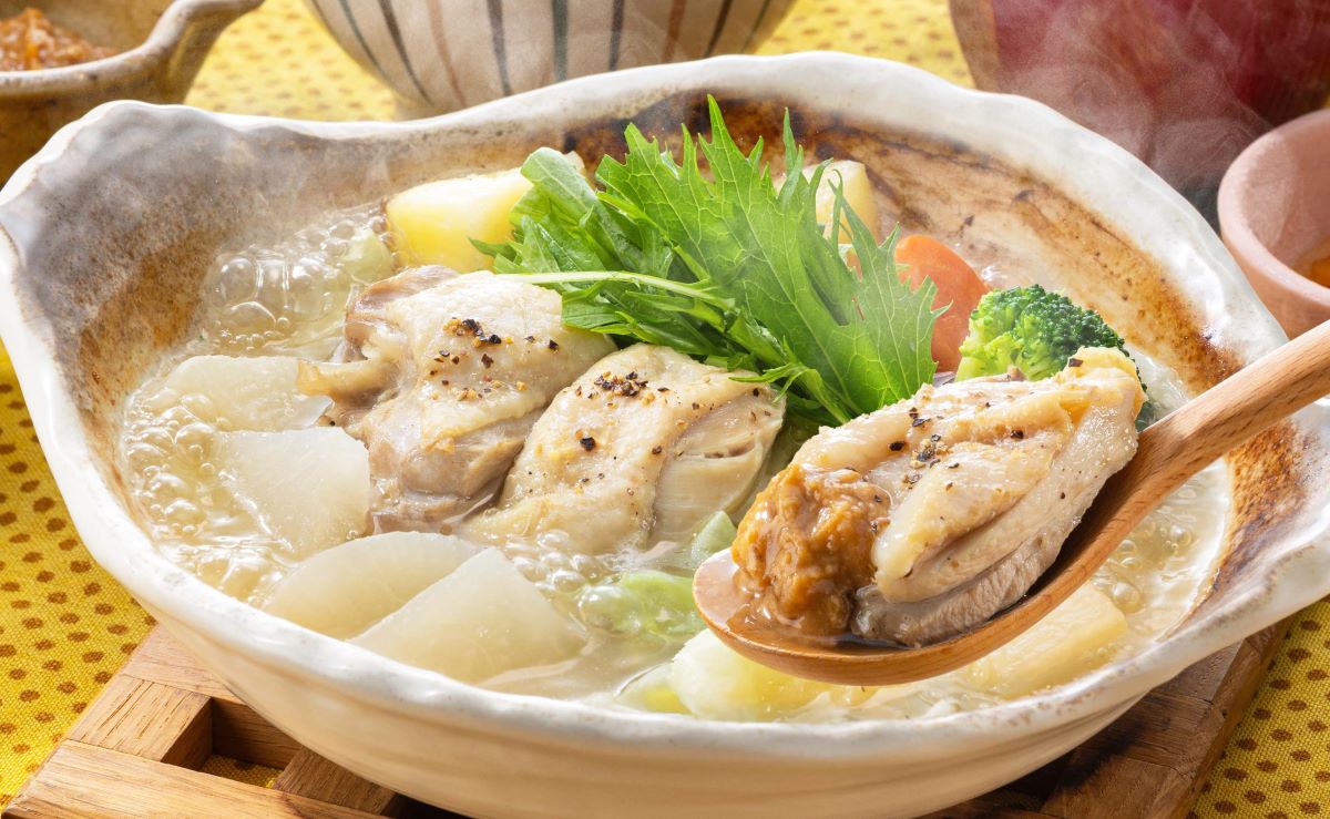 チキンと6種の野菜の和ポトフ～麦味噌ソース添え～