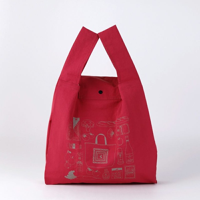 裏面はパスタやパン、果物など、紀ノ国屋らしい商品をモチーフにしたイラストをデザイン