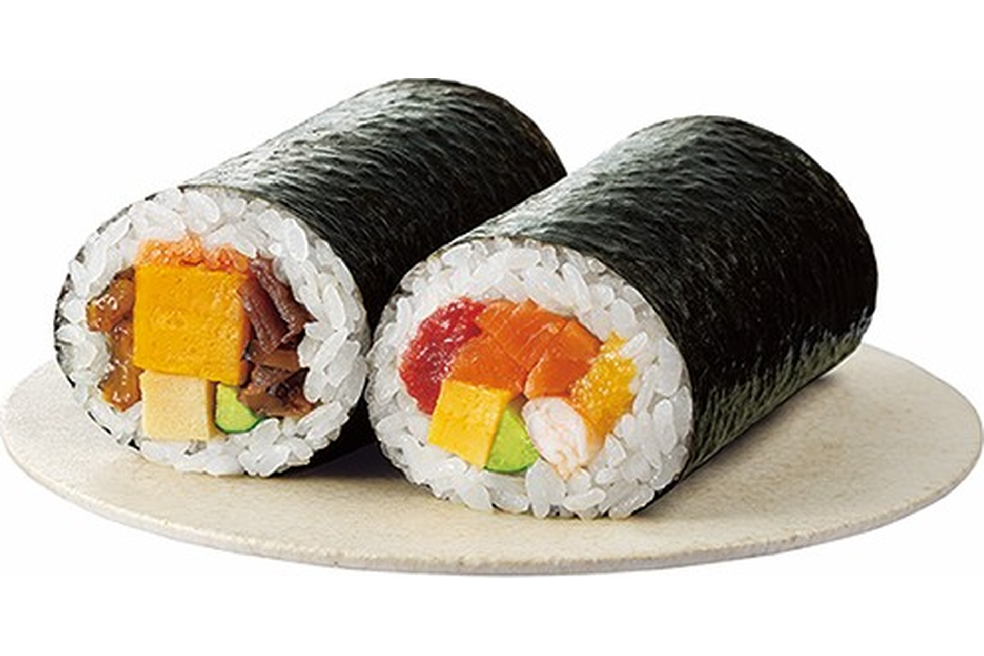 2種の恵方巻（恵方巻・海鮮恵方巻）