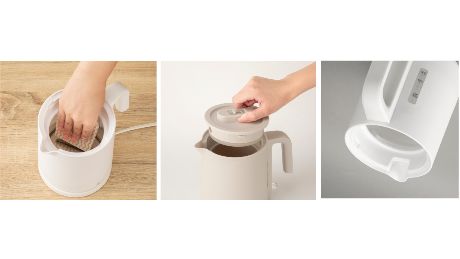 広口・着脱可能なフタ