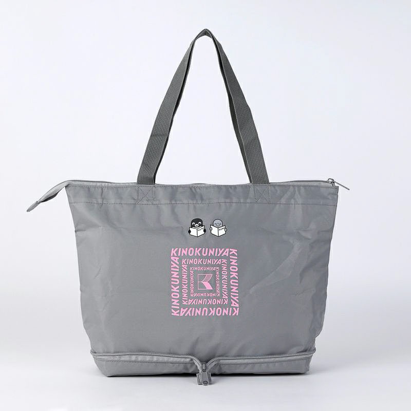 紀ノ国屋 Suicaのペンギン折りたためる保冷トートバッグ（グレー）