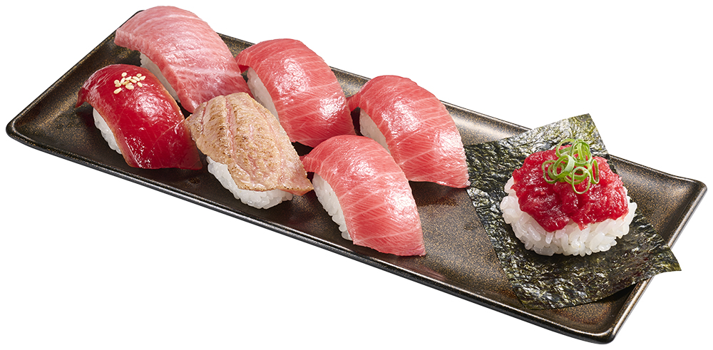 「天然本鮪7貫盛り」（1200円～）