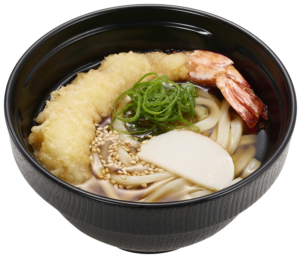 「デカえび天うどん」（400円～）