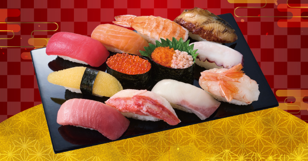 豪華ネタいろいろ「贅沢ごちそう盛」（1598円）