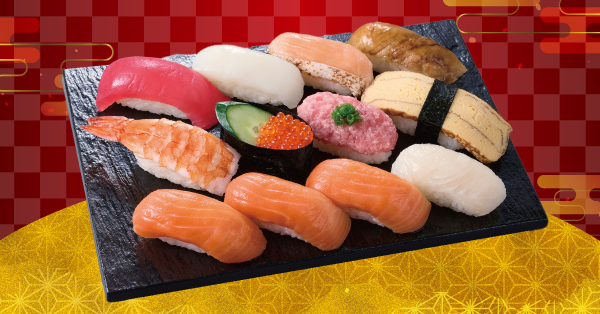 寿司おさめ「サーモン盛」（950円）