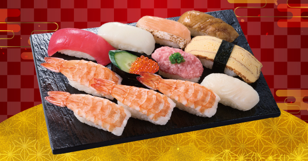 寿司おさめ「えび盛」（950円）