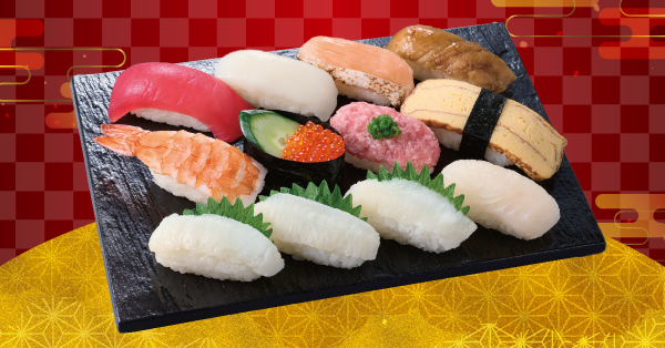 寿司おさめ「えんがわ盛」（950円）