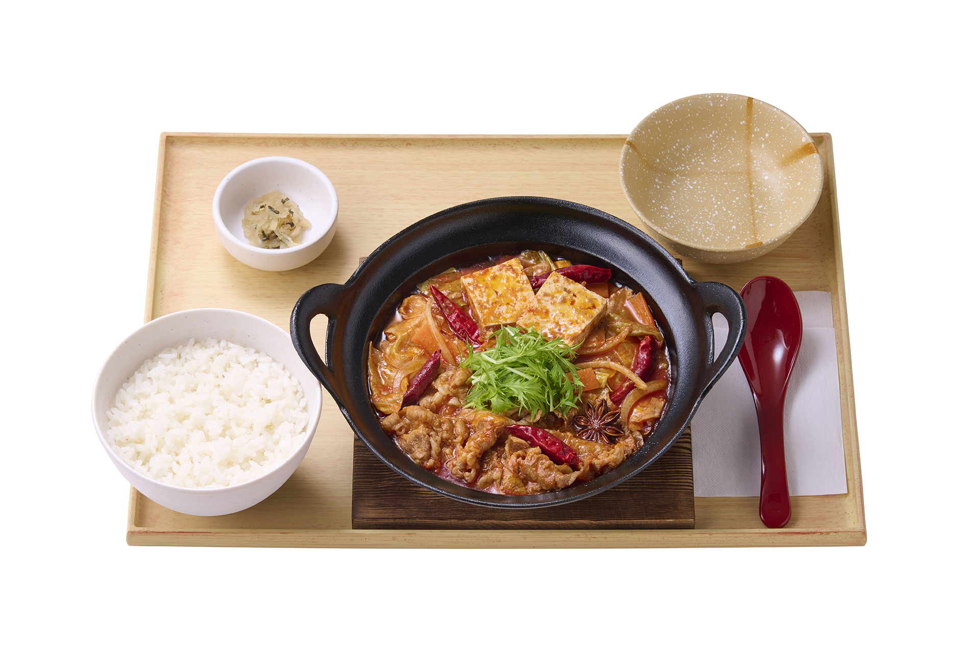 「麻辣火鍋定食」（1190円）
