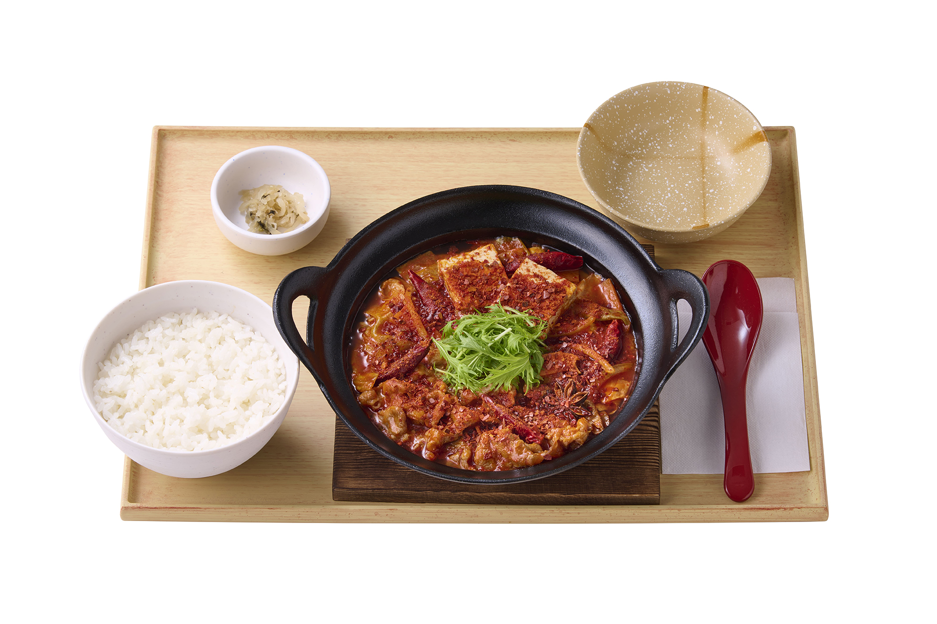 「痺辛・麻辣火鍋定食」（1260円）