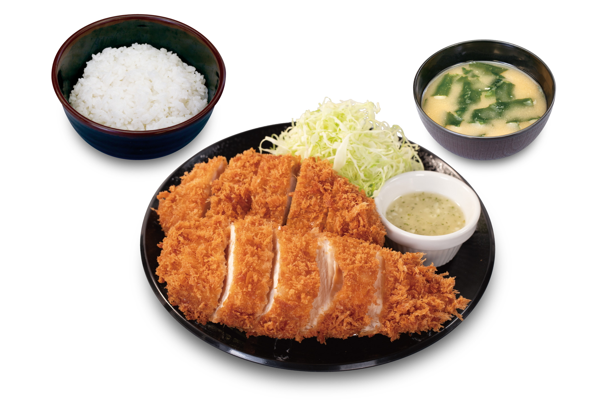「“肉厚”チキンムネかつ＆ロースかつ定食」（1280円）